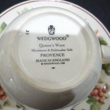 1円～ ウェッジウッド wedgwood Queen’s Ware PROVENCE クイーンズウエア プロヴァンス カップ&ソーサー 2客 ペア 花柄 ブランド _画像5