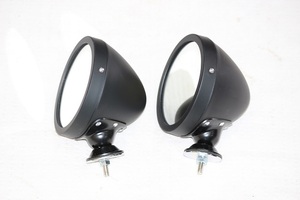 [ new goods ] Rover Mini Ray yacht type racing mirror old car mat black clear Flat lens 2 piece set CMR-50BLA