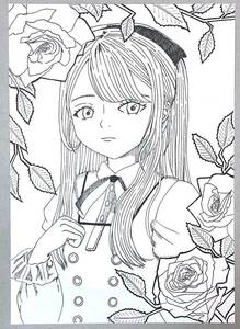 Art Auction Hand-drawn illustration original monochrome pen drawing girl girl original picture, comics, anime goods, hand drawn illustration