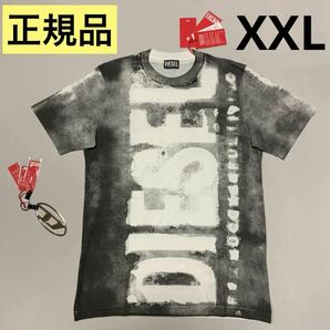 洗練されたデザイン　ディーゼル　DIESEL　T-JUST-G12　Tシャツ　グレー　XXL　A09271 0AIJV　新品未使用　正規品