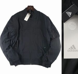 新品 秋冬 ゴルフにお勧め adidas GOLF アディダス 裏起毛 ボンバージャケット XL ゴルフウェア 保温 ブルゾン メンズ ブラック