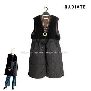 【送料無料】新品■スコットクラブ RADIATE■定価19800円 万能レイヤードスタイル...♪ボア×キルティングドッキング万能ロングジレ