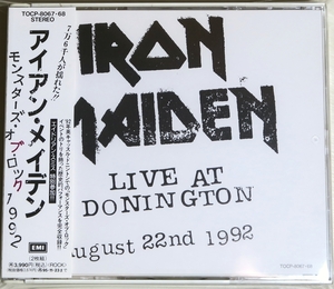 * железный * Maiden IRON MAIDEN Monstar z*ob* блокировка 1992 Live at Donington August 22nd первый раз ограничение 2 листов комплект записано в Японии как новый *