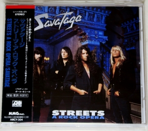 ☆ 旧規格 サヴァタージ Savatage ストリーツ・ア・ロック・オペラ Streets A Rock Opera 日本盤 帯付き AMCY-304 税表記3% ☆