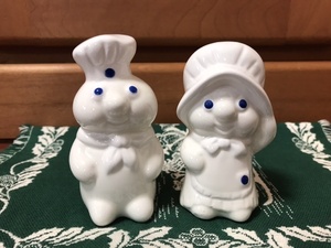 ★ビンテージ★ 1988年製★Doughboy★ドゥボーイ★S & P★ソルト＆ペッパー★陶器★フィギュア★サイズ約10センチ