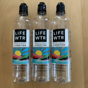 日本未発売 未使用 Life wtr ライフウォーター 700mL 3本セット 空ボトル