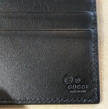 送料無料GUCCIグッチ財布まずまずの美品カードケース二つ折り札入れマイクログッチシマレザー260987メンズ売切りレディース_画像7