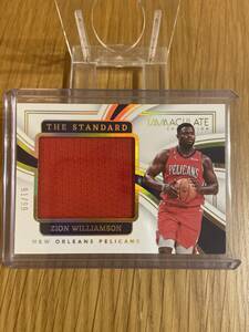 2022-23 Immaculate Basketball Zion Williamson The Standard Game Worn Jumbo Jersey /99 