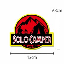 ソロキャンパー テントにひとり キャンプライフステッカー 12cm CAMP アウトドア 車用 キャンプ用品_画像2