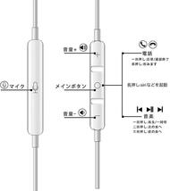 【国内発送】 iPhone イヤホン 有線イヤホン マイク/リモコン付き 通話可能_画像3