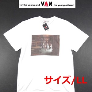 ★送料無料!VAN JAC ヴァンヂャケット Everlasting Traditional Collection ハーバート大学BOAT HOUSEプリントTシャツ LLホワイト★