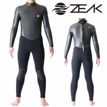 【アウトレットSALE】1円～最低落札なし！ZEAK(ジーク) ウェットスーツ メンズ 5×3mm セミドライ ウェットスーツ 【Ｌ】_画像1