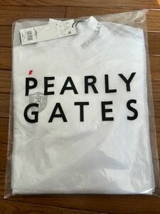 PEARLY GATES パーリーゲイツ 伸長回復ストレッチTEXBRID ダイヤメッシュジャガード レディース 長袖モックシャツ ホワイト1