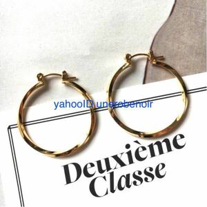 新品 ドゥーズィエムクラス ゴールド ねじり フープピアス DEUXIEMECLASSE ゴールドフープピアス ツイスト シンプル