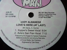 Judy Albanese / Love's Here (At Last) 2枚組 12 シュリンク付 アップリフトVOCAL HOUSE Eric Kupper, D.J. Disciple 試聴_画像4