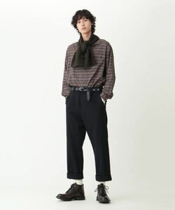 21AW MARGARET HOWELL TOUGH WOOL COTTON GABARDINE マーガレットハウエル　MHL　エムエイチエル　パンツ　トラウザー　黒　S　サイズ