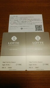 1枚～　ロッテアライ　スキー場　ファーストクラス　リフト券　1枚　lotte arai first 　信越　妙高　エコノミーよりお得です　2枚まで