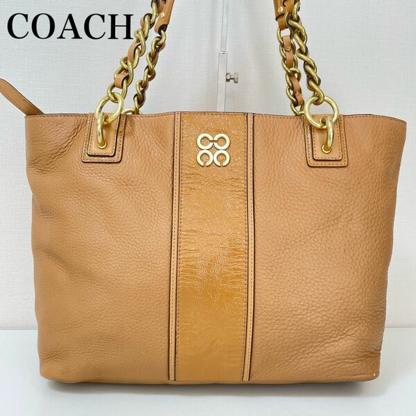 ■美品■ COACH コーチ レザー ショルダーバッグ ベージュ 16463