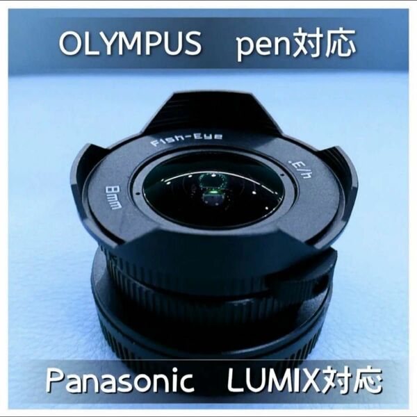 大人気！魚眼レンズ！penシリーズやLUMIXシリーズ用フィッシュアイレンズ！！初心者OK！旅行に！日常使いに！簡単！誰でも出来る