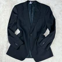 1円 美品 4L 3XL マーニ ジョルジオ アルマーニ MANI GIORGIO ARMANI スーツ セットアップ 総裏 ウール 2B 54 大きいサイズ ブラック_画像2