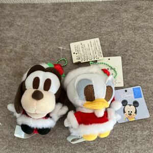 ディズニーベビー　ドナルドダック　グーフィー　ぬいぐるみ　マスコット　クリスマス　サンタクロース