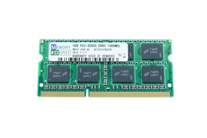 SODIMM 4GB PC3-8500 DDR3-1066 204pin SO-DIMM Macメモリー 相性保証付 （ゆうメール180円発送可）