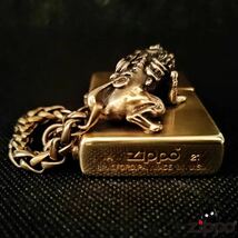 未使用 金銭獣 ヒキュウ 貔貅 立体感 ライター ZIPPO 喫煙グッズ ジッポー オイルライター 重量感 真鍮製 新品_画像2