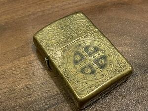 中古美品 ZIPPO ジッポライター コンスタンティン 喫煙グッズ ジッポー 6面刻印 オイルライター 真鍮製 ゴールド