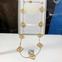 ◆南洋真珠 ケシパールロングネックレス◆真珠 パール ゴールデンパール　pearl ジュエリーjewelry necklace DE0/DI0_画像1