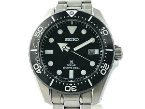 2T2★稼働★ SEIKO セイコー PROSPEX プロスペックス ダイバー 200m チタン ソーラー デイト（V157-0BN0）黒 メンズ腕時計