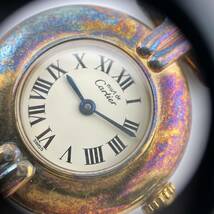 Cartier カルティエ レディース 腕時計 クォーツ マストコリゼ ヴェルメイユ 革ベルト 925 036731 590002 【a1674】_画像5