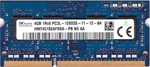 HYniX純正 HMT451S6AFR8A-PB 4GB DDR3L-12800 ノートPC用 メモリ SO-DIMM 低電圧 1.35v