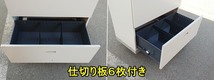 （中古）イトーキ 書庫上下セット 上下鍵付 上両開き書庫 下ラテラル書庫３段 ナチュラルグレー スチール ファイル収納 F-HB-508-1020A_画像6