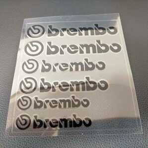 brembo ブレンボ 耐熱 ブレーキ キャリパー ステッカー 文字だけ残るシール エンブレム 黒 ブラックの画像1