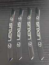 送料無料 高品質版LEXUS 黒 ホイール リム 90mm 4枚セット エンブレム ステッカー LS LX LC GS ES IS RX RC NX UX CTレクサス _画像2