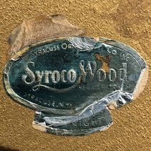 送料無料 アンティークウォールクロック SYROCO/GOLDゴールドヴィンテージ壁掛け時計蔦フレームusa製ローマ数字昭和レトロ古道具50s60s70s_画像9