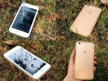送料無料 iPhone se(2世代 3世代) iPhone8 iPhone7 防水 ケース カバー プルー 半透明金 半透明ゴールド 衝撃吸収 アィフォン アップル_画像2