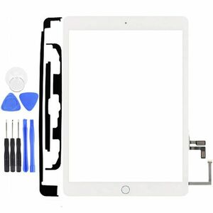 iPad 2017 第5世代 画面 修理 ホームボタン付き iPad 9.7 インチ 交換 フロント パネル パーツ 白 ホワイト リペア アップル Apple 直る