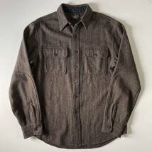【傑作】RRL “Wool Blend CPO Overshirt” M ブラウン ウール シャツ ジャケット ミリタリー ネップ Ralph Lauren ヴィンテージ_画像1