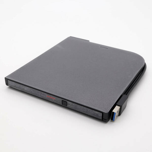 動作確認済み DVSM-PTV8U3-BK/N ポータブルDVDドライブ 付属品あり箱なし 外付けDVDドライブ 外付けドライブ USBバスパワー 外部電源対応