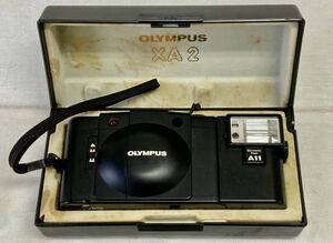 TH オリンパス OLYMPUS XA2 A11 フィルムカメラ D.ZUIKO 1:3.5 f＝35mm ケース入り 動作未確認 ジャンク