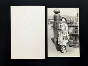 古写真　戦前　美人　明治　大正　7-578　検）絵葉書　絵はがき　芸妓　芸者　舞妓　花魁　遊女　女優　ブロマイド