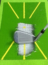 ゴルフ GOLF 練習用 マット ★ ダウンブロー #アイアン ドライバー イメージ シャフト パター ネット ガーミン ニコン クールショット _画像8