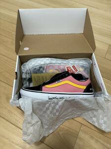 SUPREME シュプリーム × VANS Old Skool オールドスクール シューズ スニーカー ピンク×ブラック サイズUS8.5＝26.5cm 