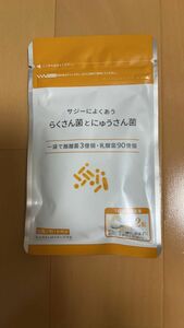 【商品】サジーによくあう らくさん菌とにゅうさん菌 60粒1ヶ月分 賞味期限 2024.10.12