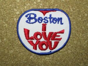 80s ボストン BOSTON I LOVE アイラブ ワッペン/ハートPATCHビンテージVoyager旅アメカジ観光カスタム土産ジョークおもしろいパロディ D22