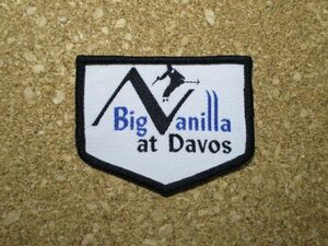 70s ビッグバニラBig Vanilla at Davosワッペン/SKIニューヨークNEW YORKスキー場スノボVintageダボスpatchスーベニアUSAパッチ D22