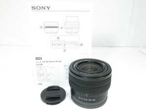 【 美品 】SONY FE 28-60mm F4-5.6 SEL2860 Eマウント レンズ ソニー ［管SO2259］