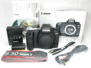 【 美品 1648ショットのみ 】Canon EOS 5D MarkII ボディー 付属品元箱あり キヤノン [管CN2313]