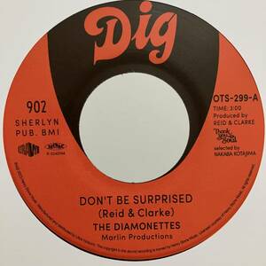 新品 7” ★ The Diamonettes - Don't Be Surprised / Rules Are Meant To Be Broken ★ レコード オルガンバー muro funk45 レアグルーヴ